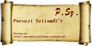 Peruzzi Szilamér névjegykártya